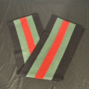 GUCCI
Black/Green/Red Wool And Silk Vintage Web Scarf